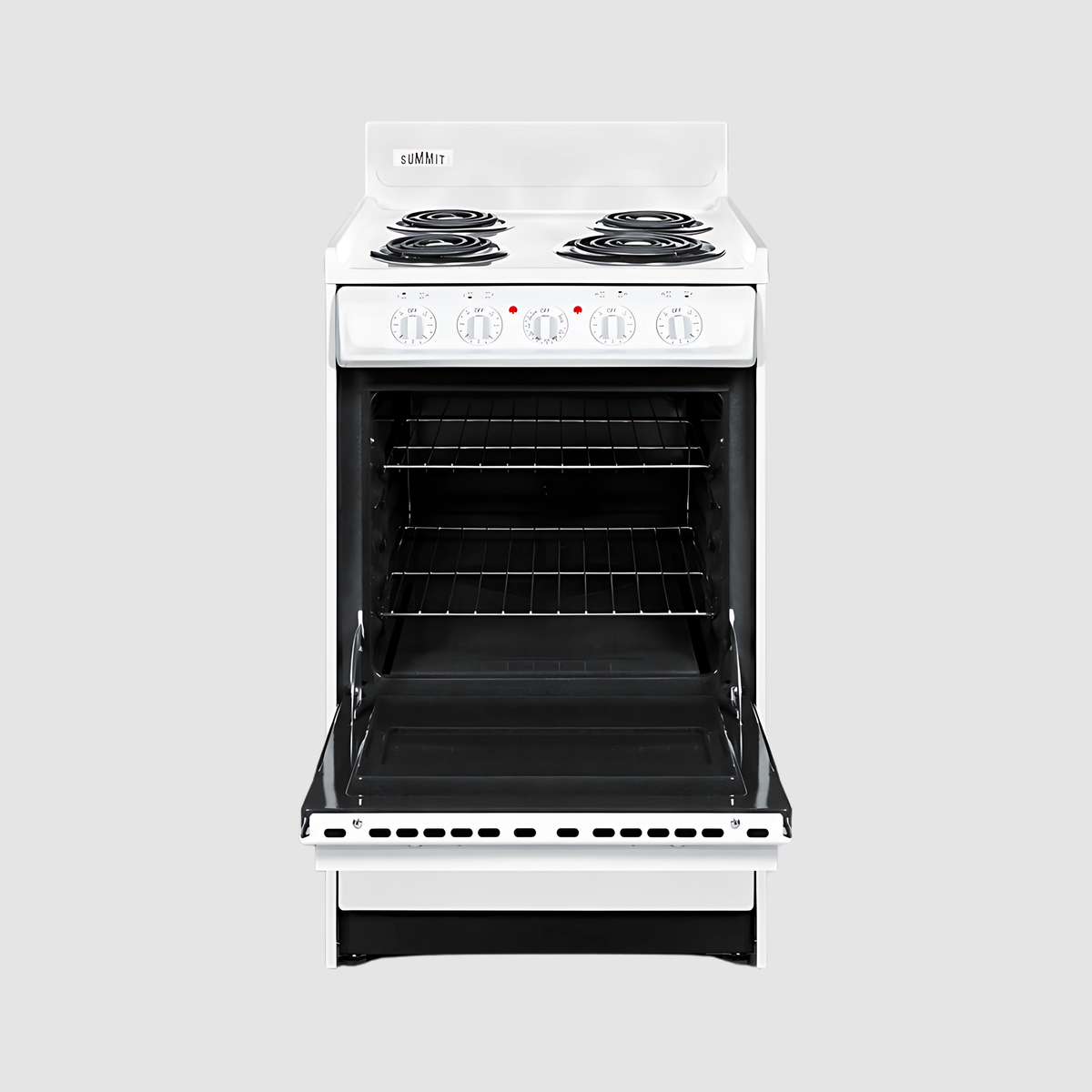 Summit 20" Wide Electric Coil Top Range with 4 Iches Backguard WEM110