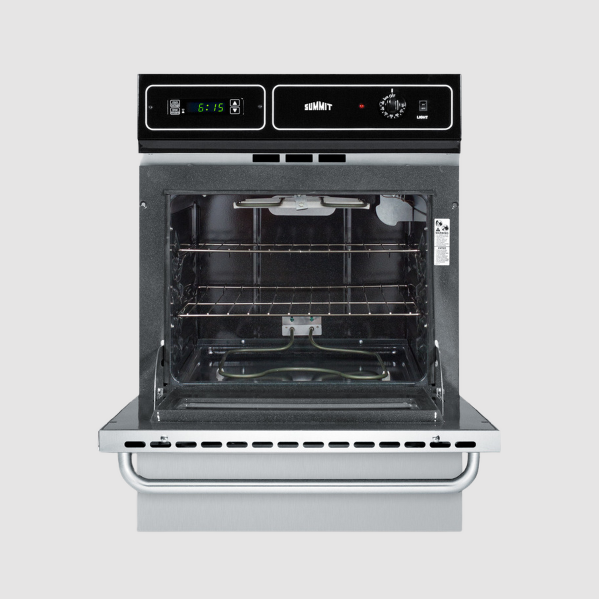 Summit 24" Wide Electric Wall Oven, 220/240V and 115/120V TEM721BKW