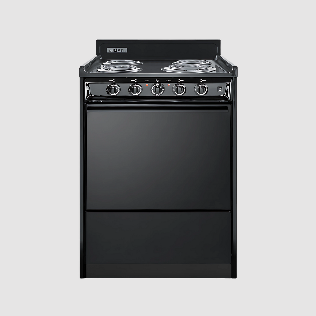 Summit 20" Wide Electric Coil Top Range with 4 Iches Backguard WEM110