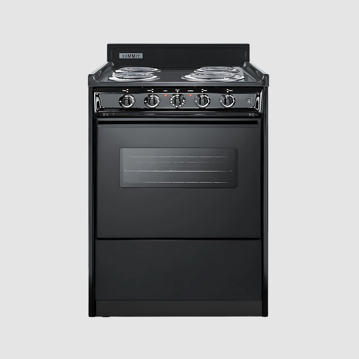 Summit 20" Wide Electric Coil Top Range with 4 Iches Backguard WEM110