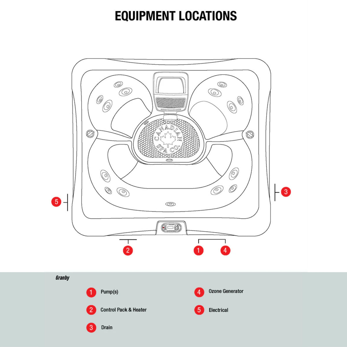 Canadian Spa Granby 4-Person 15-Jet Portable Hot Tub Canadian Spa Hot Tub  MiraModo Home