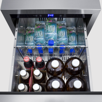 Summit 18" Wide 2-Drawer All-Refrigerator, ADA Compliant (Panels Not Included) ADRD18PNR