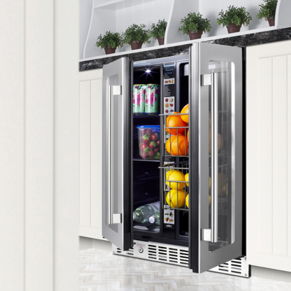 Summit 24" Built-In Dual-Zone Produce Refrigerator, ADA Compliant ALFD24WBVCSSPANTRY