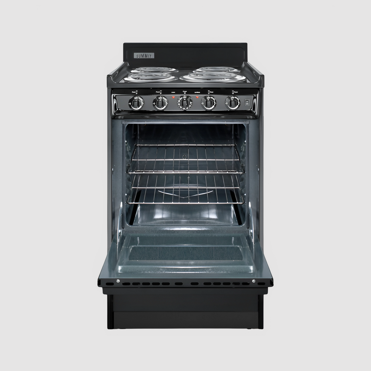 Summit 20" Wide Electric Coil Top Range  with 4 Iches Backguard WEM110