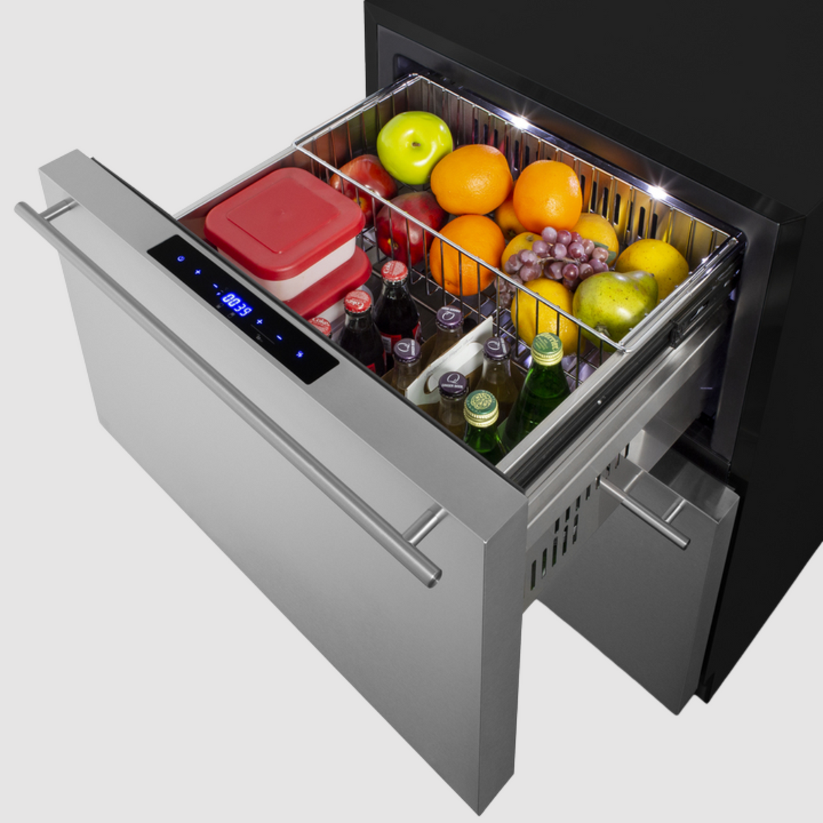 Summit 24" Wide Outdoor 2-Drawer Refrigerator-Freezer, ADA Compliant ADRF244OS