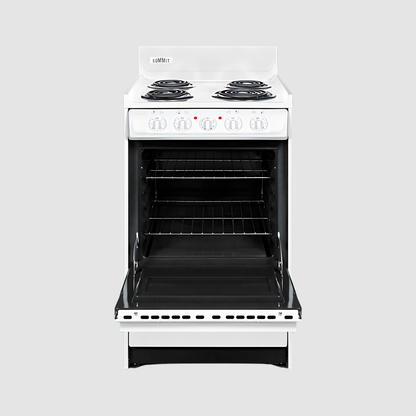 Summit 20" Wide Electric Coil Top Range  with 4 Iches Backguard WEM110