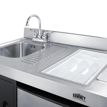 Summit 63" Wide All-in-One Kitchenette with Electric Range ACK63ELSTB