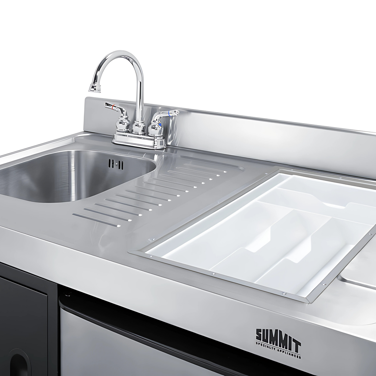 Summit 63" Wide All-in-One Kitchenette with Electric Range ACK63ELSTB