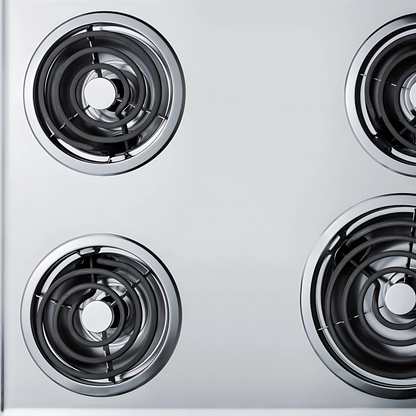 Summit 24" Wide 230V 4-Burner Coil Cooktop ZEL03