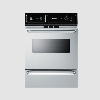 Summit 24" Wide Electric Wall Oven, 220/240V and 115/120V TEM721BKW