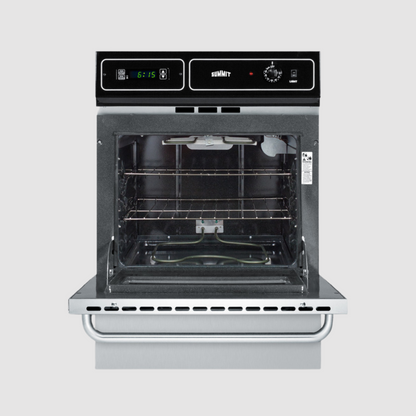 Summit 24" Wide Electric Wall Oven, 220/240V and 115/120V TEM721BKW
