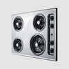 Summit 24" Wide 230V 4-Burner Coil Cooktop ZEL03