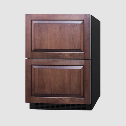 Summit 15" and 24" Wide 2-Drawer All-Refrigerator, ADA Compliant (Panels Not Included) ADRD24PNR ADRD15PNR