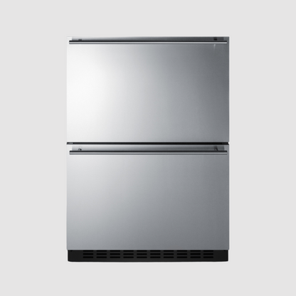 Summit 15" and 24" Wide 2-Drawer All-Refrigerator, ADA Compliant (Panels Not Included) ADRD24PNR ADRD15PNR