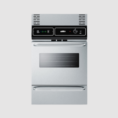 Summit 24" Wide Electric Wall Oven, 220/240V and 115/120V TEM721BKW