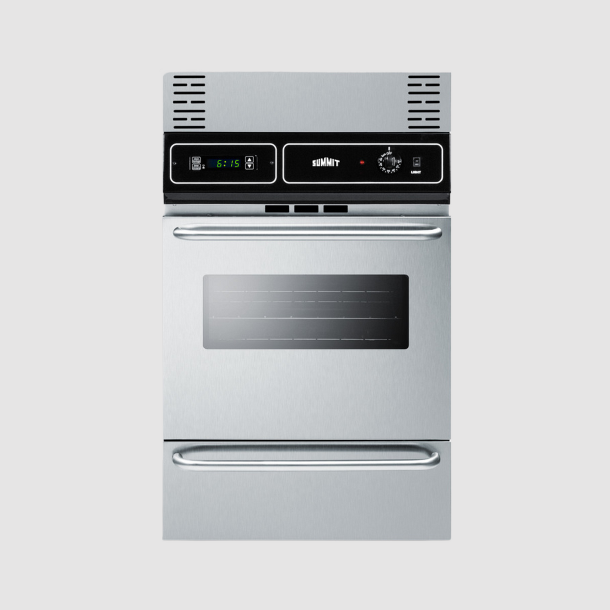 Summit 24" Wide Electric Wall Oven, 220/240V and 115/120V TEM721BKW