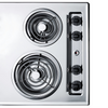Summit 24" Wide 230V 4-Burner Coil Cooktop ZEL03