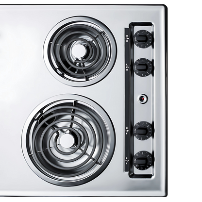 Summit 24" Wide 230V 4-Burner Coil Cooktop ZEL03