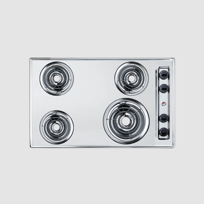 Summit 24" Wide 230V 4-Burner Coil Cooktop ZEL03