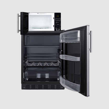 Summit Microwave/Refrigerator-Freezer Combination with Allocator MRF66BK2SSA