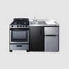Summit 63" Wide All-in-One Kitchenette with Electric Range ACK63ELSTB