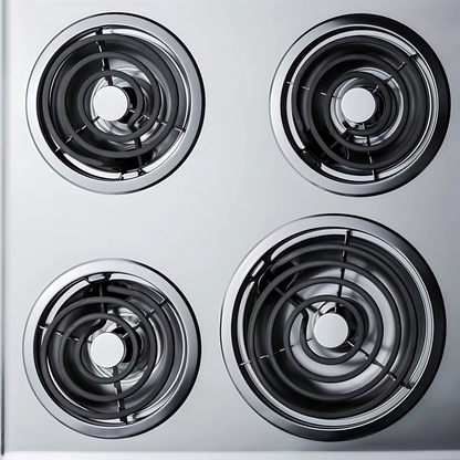 Summit 24" Wide 230V 4-Burner Coil Cooktop ZEL03