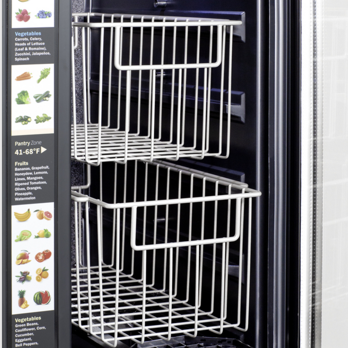 Summit 24" Built-In Dual-Zone Produce Refrigerator, ADA Compliant ALFD24WBVCSSPANTRY