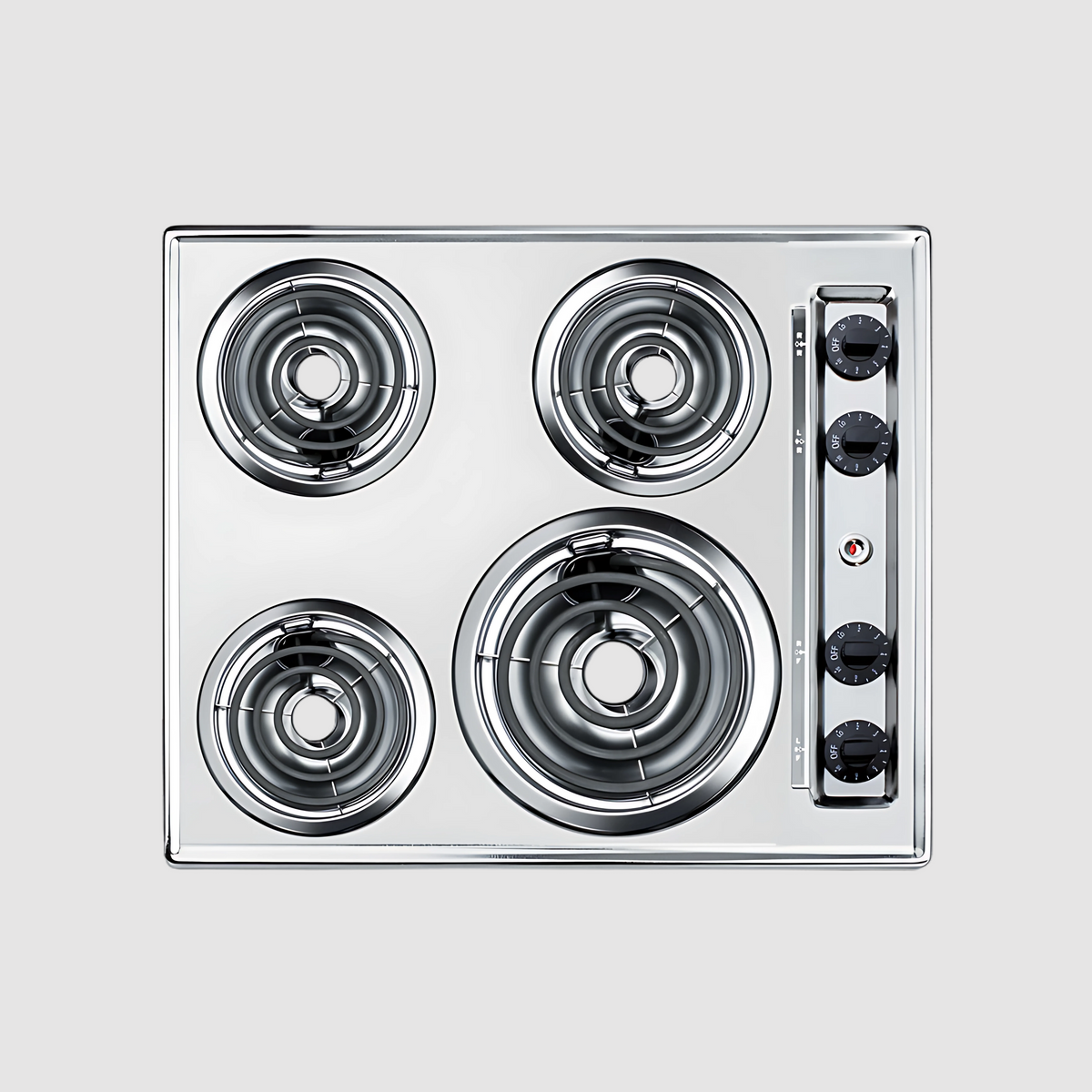 Summit 24" Wide 230V 4-Burner Coil Cooktop ZEL03