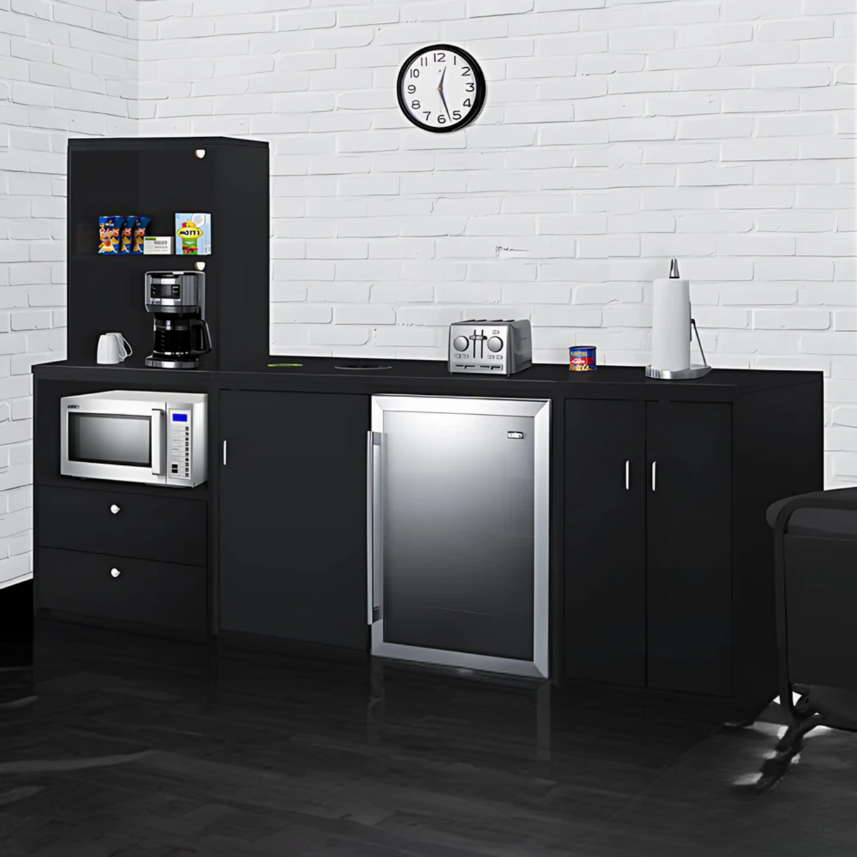 Summit 95" Wide Casework Suite with Beverage Center and Microwave, ADA Height CWSUITE95G