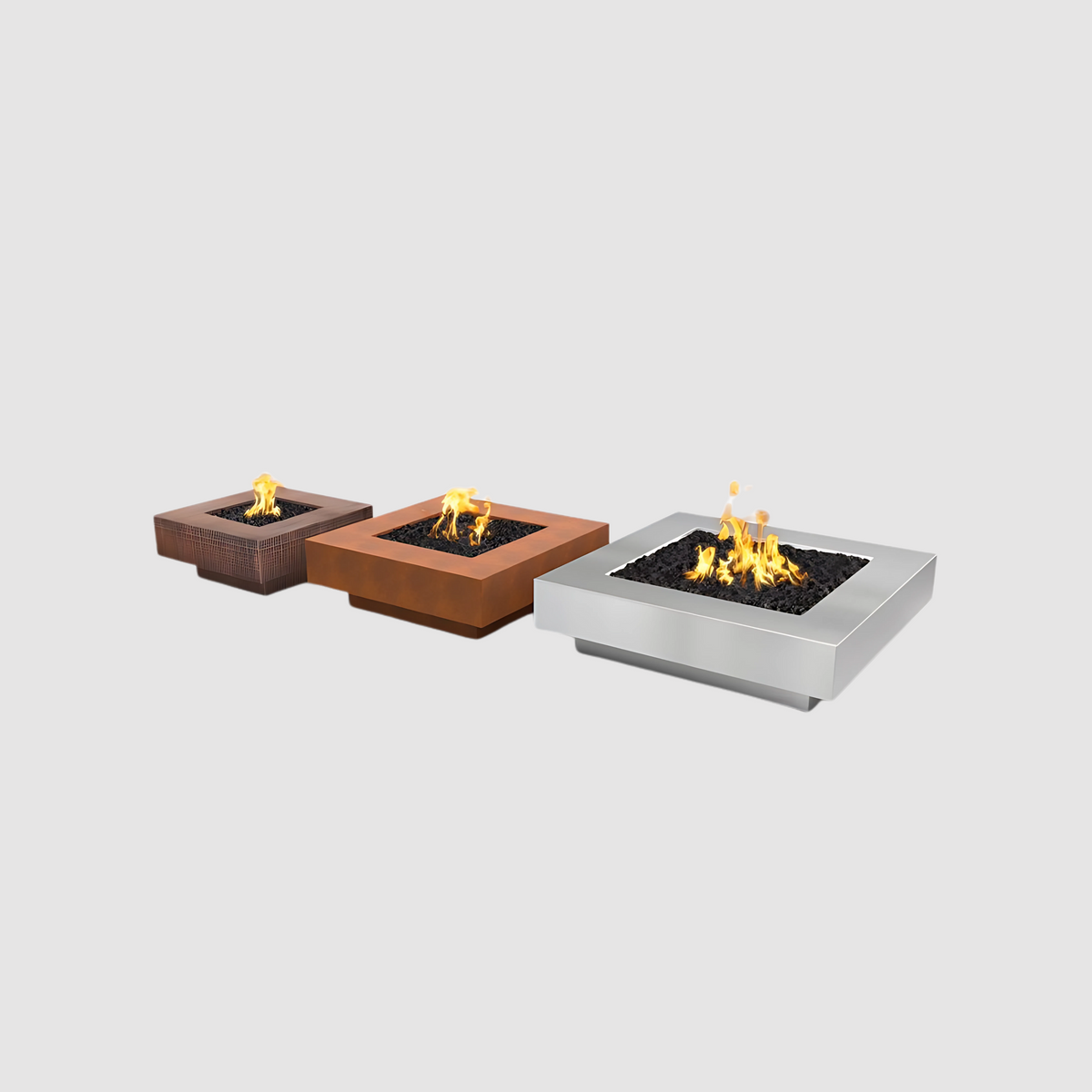 The Outdoor Plus Cabo Square Fire Pit - Powder Coat