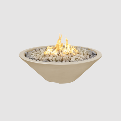 The Outdoor Plus Cazo Fire Pit - Narrow Ledge - GFRC Concrete