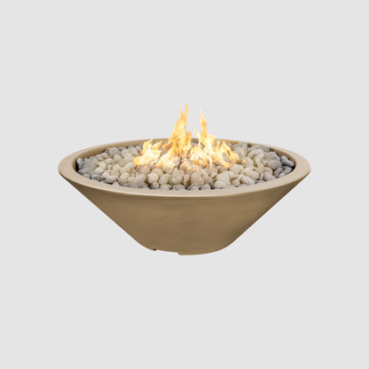 The Outdoor Plus Cazo Fire Pit - Narrow Ledge - GFRC Concrete
