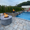 The Outdoor Plus Florence Fire Pit - 20″ Tall GFRC Concrete