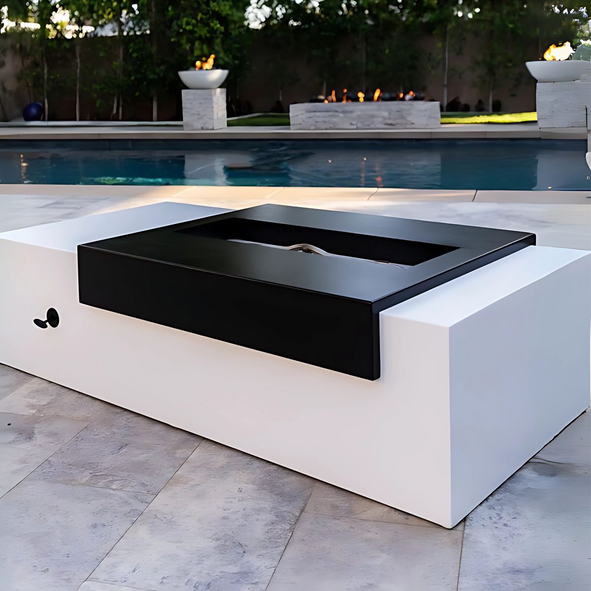 The Outdoor Plus Moonstone Fire Pit - Black & White Collection