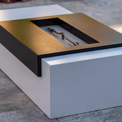 The Outdoor Plus Moonstone Fire Pit - Black & White Collection