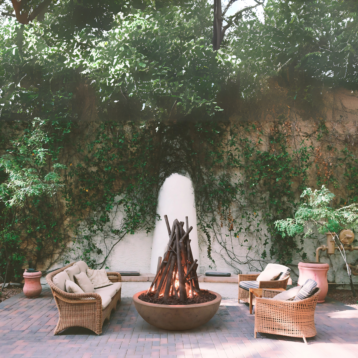 The Outdoor Plus 48″ Sedona Fire Pit - Metal Powder Coat
