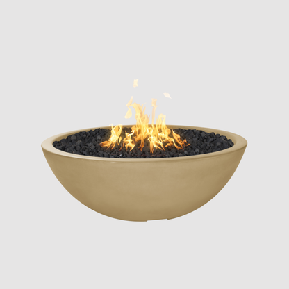 The Outdoor Plus Sedona Fire Pit - Narrow Ledge - 15” Tall GFRC Concrete