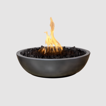 The Outdoor Plus Sedona Fire Pit - Narrow Ledge - 15” Tall GFRC Concrete