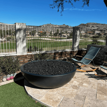 The Outdoor Plus Sedona Fire Pit - Narrow Ledge - 15” Tall GFRC Concrete
