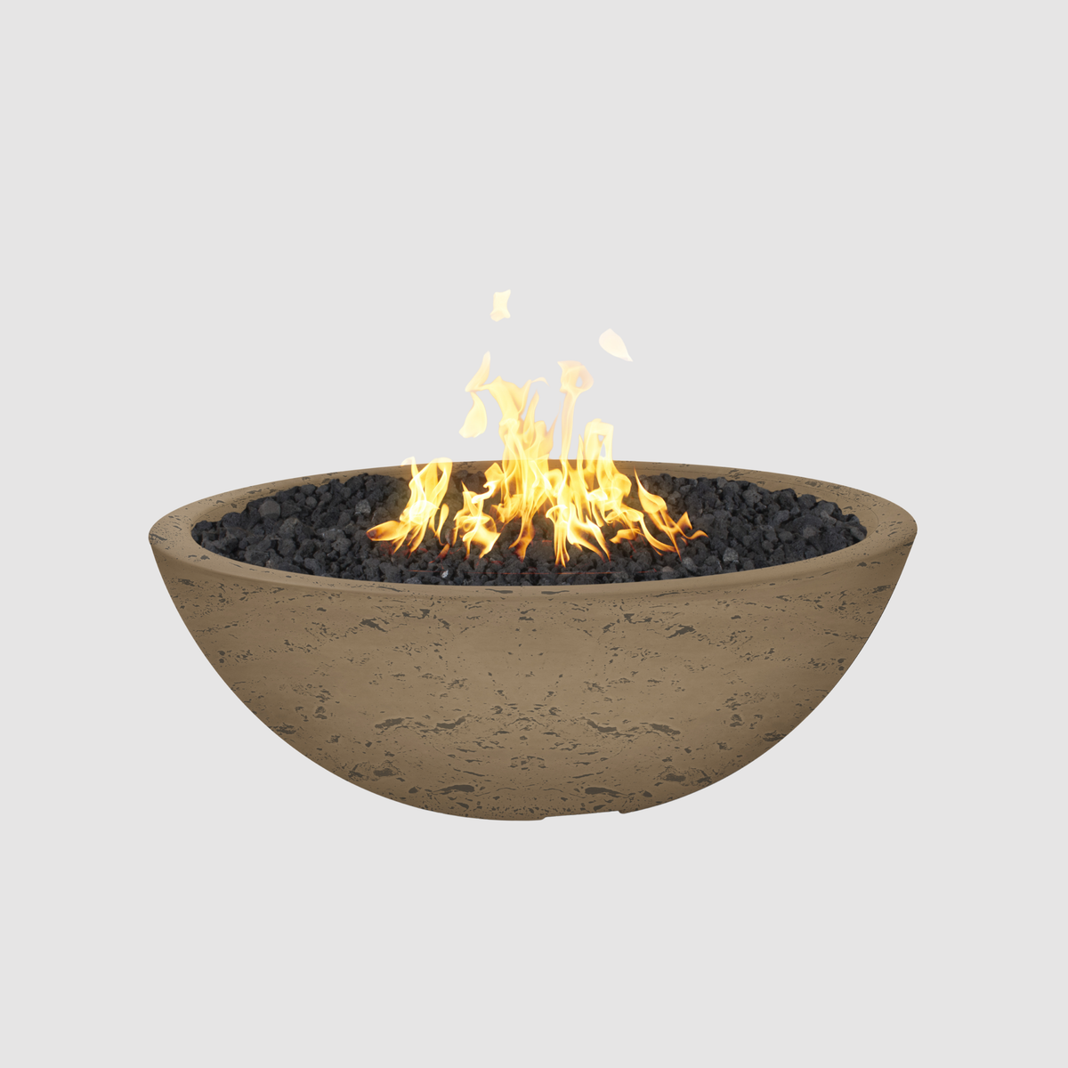 The Outdoor Plus Sedona Fire Pit - Narrow Ledge - 15” Tall GFRC Concrete