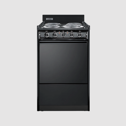 Summit 20" Wide Electric Coil Top Range  with 4 Iches Backguard WEM110