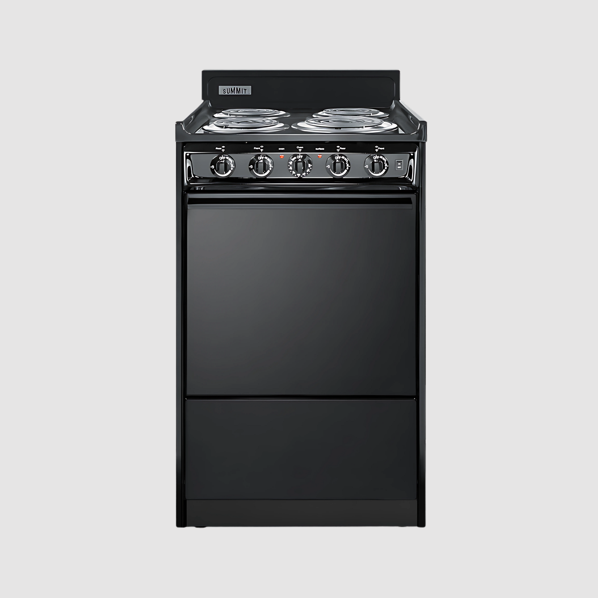 Summit 20" Wide Electric Coil Top Range  with 4 Iches Backguard WEM110
