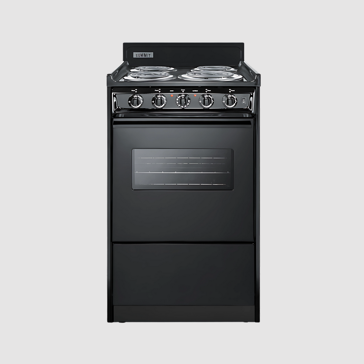 Summit 20" Wide Electric Coil Top Range  with 4 Iches Backguard WEM110