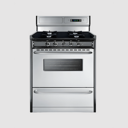 Summit 20" Wide Gas Range, Open Burners TNM1107BRW