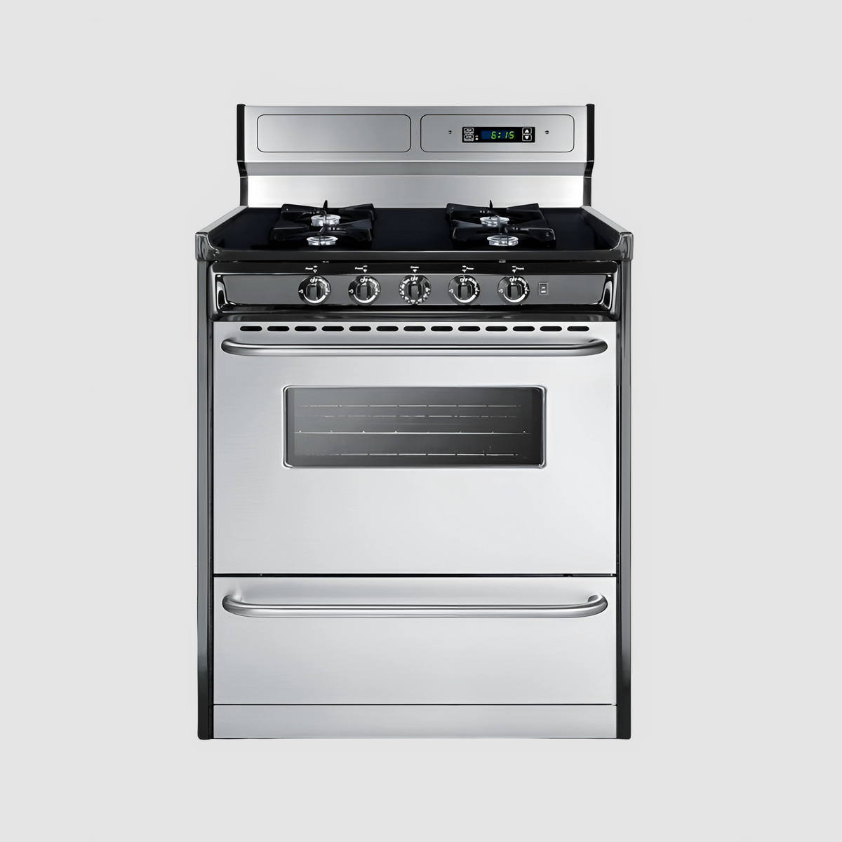 Summit 20" Wide Gas Range, Open Burners TNM1107BRW
