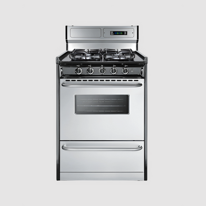 Summit 20" Wide Gas Range, Open Burners TNM1107BRW
