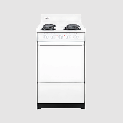 Summit 20" Wide Electric Coil Top Range  with 4 Iches Backguard WEM110