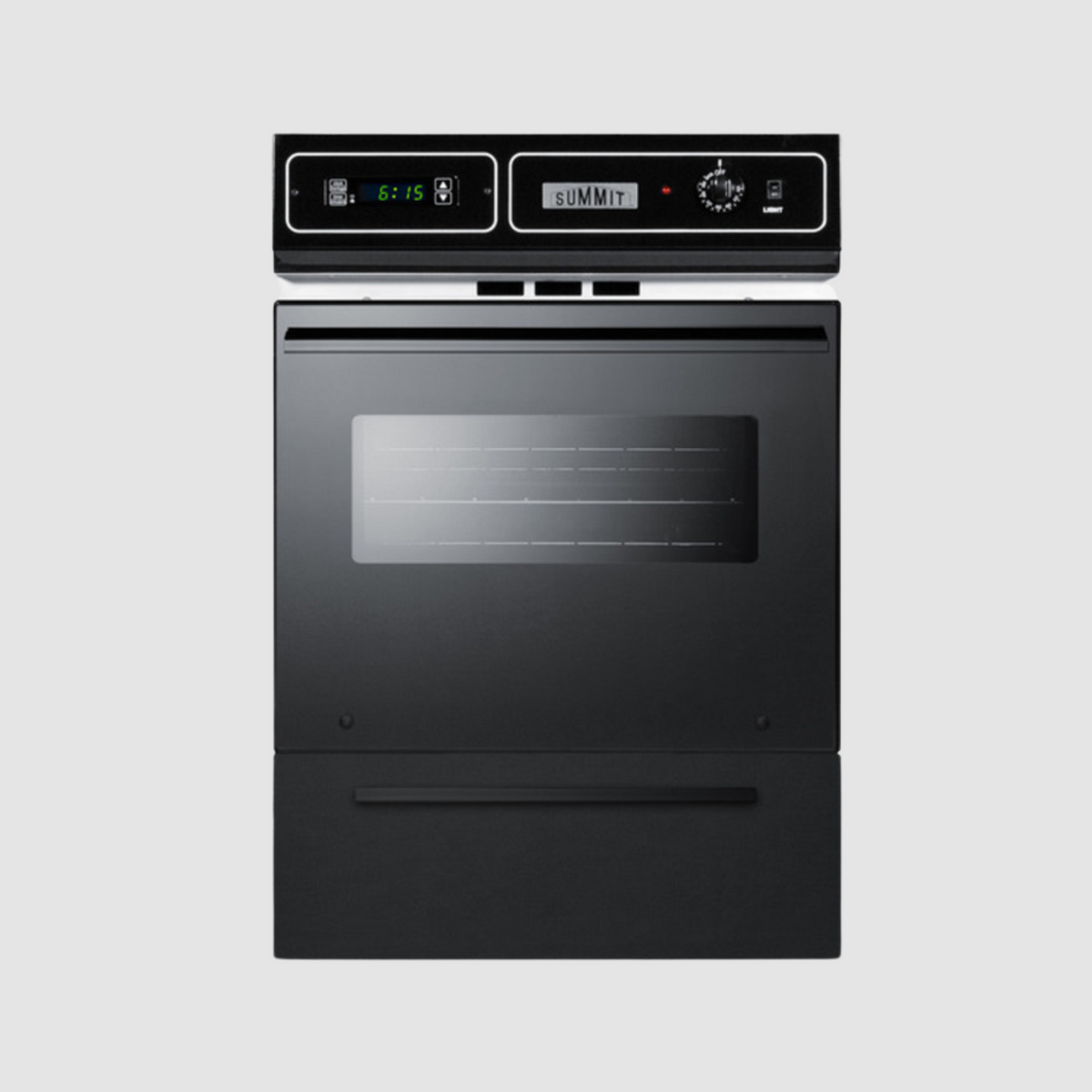 Summit 24" Wide Electric Wall Oven, 220/240V and 115/120V TEM721BKW